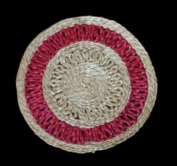 Golden And Red Jute Mix Table Mats 25-cm   wow style mats